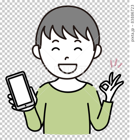 Children and boys operating smartphones Children and boys operating smartphones 83886723