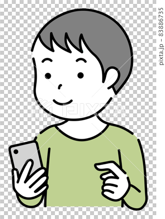 Children and boys operating smartphones Children and boys operating smartphones 83886735