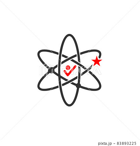 Man of science atom solution illustration template icon 83893225