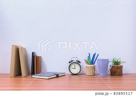 Books documents stationery at the desk Books documents stationery at the desk 83895517