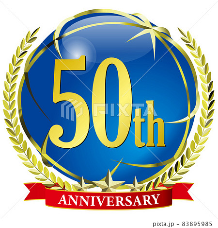 50th ANNIVERSARY　青い地球と月桂樹のエンブレム 83895985