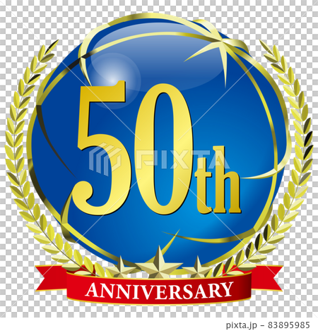 50th ANNIVERSARY　青い地球と月桂樹のエンブレム 83895985