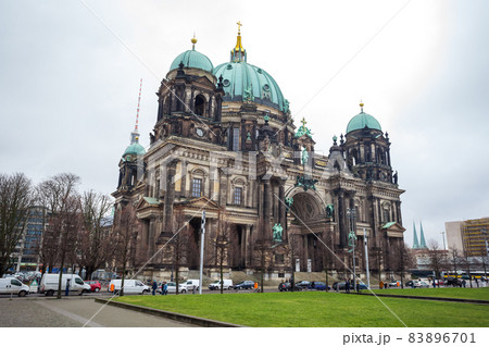 Beautiful view of historic Berlin Cathedral (Berliner Dom) at famous Museumsinsel (Museum Island) Beautiful view of historic Berlin Cathedral (Berliner Dom) at famous Museumsinsel (Museum Island) 83896701