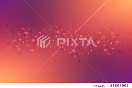 Illustration of molecular structure and genetic engineering, molecules DNA, neural network, scientific research. Abstract background for innovation technology, science, healthcare, and medicine 83898901