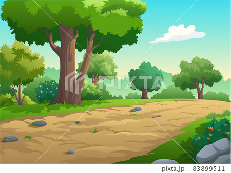 On the nature path, there are trees and walkways. 83899511