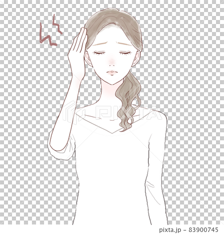 頭痛に悩まされる女性 83900745