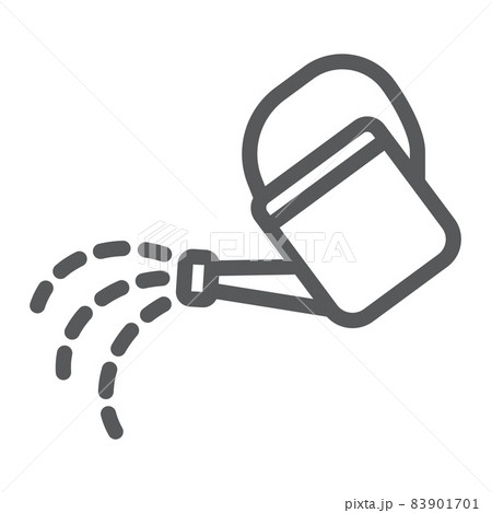 Watering can line icon, farming and gardening, farm sign vector graphics, a linear pattern on a white background, eps 10. Watering can line icon, farming and gardening, farm sign vector graphics, a linear pattern on a white background, eps 10. 83901701