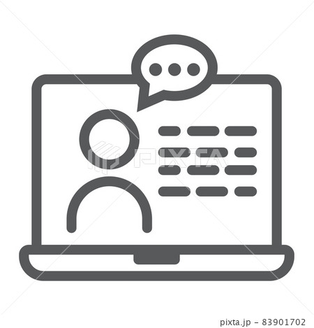 Online Consulting line icon, e learning and education, support sign vector graphics, a linear pattern on a white background, eps 10. Online Consulting line icon, e learning and education, support sign vector graphics, a linear pattern on a white background, eps 10. 83901702