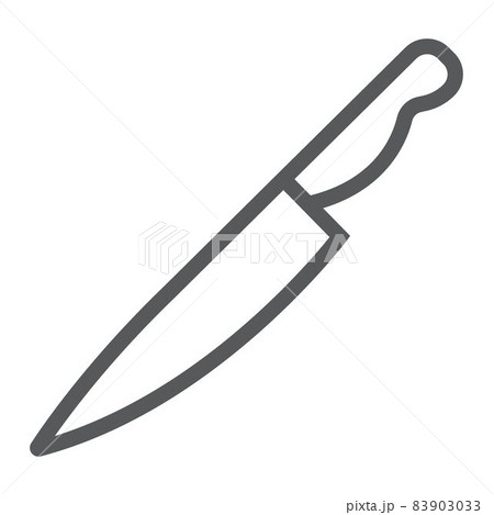 Knife line icon, kitchen and cooking, cook tool sign vector graphics, a linear pattern on a white background, eps 10. Knife line icon, kitchen and cooking, cook tool sign vector graphics, a linear pattern on a white background, eps 10. 83903033