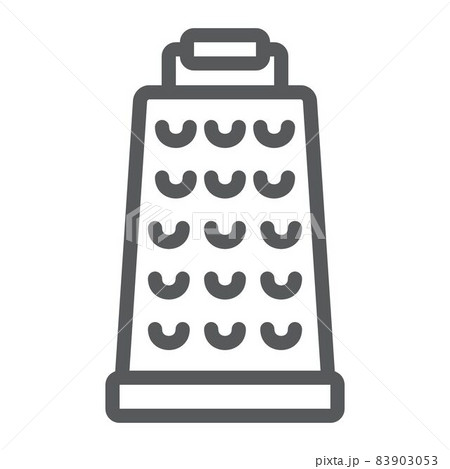 Grater line icon, kitchen and cooking, kitchen tool sign vector graphics, a linear pattern on a white background, eps 10. 83903053