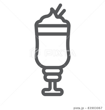 Mocha line icon, coffee and cafe, coffee cream sign vector graphics, a linear pattern on a white background, eps 10. 83903067