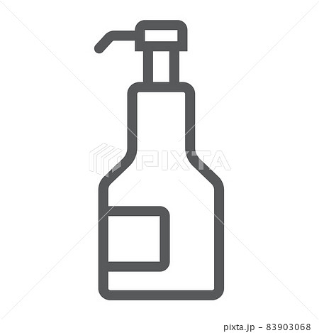 Kitchen syrup line icon, sauce and food, breakfast sign vector graphics, a linear pattern on a white background, eps 10. 83903068