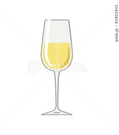 Champagne. Wine glass with champagne isolated on white background Champagne. Wine glass with champagne isolated on white background 83903942