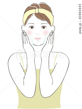 洗顔する女性 83903945