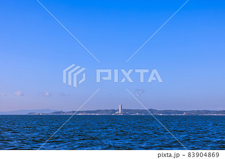 船上から見た知多半島先端方面　愛知県 83904869