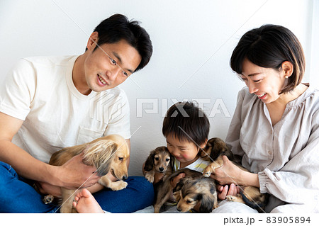 家族写真 愛犬 カニンヘンダックスフンド 家族写真 愛犬 カニンヘンダックスフンド 83905894