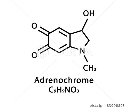Adrenochrome molecular structure. Adrenochrome skeletal chemical formula. Chemical molecular formula vector illustration Adrenochrome molecular structure. Adrenochrome skeletal chemical formula. Chemical molecular formula vector illustration 83906893