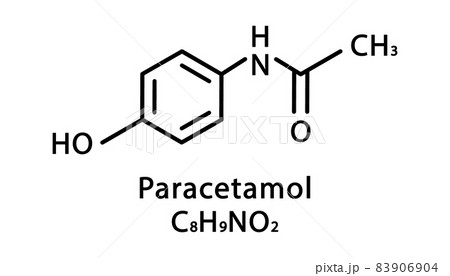 Paracetamol molecular structure. Acetaminophen skeletal chemical formula. Chemical molecular formula vector illustration Paracetamol molecular structure. Acetaminophen skeletal chemical formula. Chemical molecular formula vector illustration 83906904