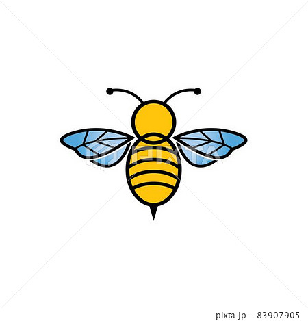 Bee logo vector icon Bee logo vector icon 83907905