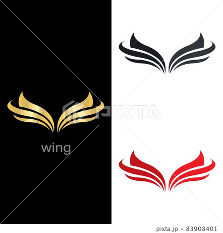 Wing logo template symbol icon illustration 83908401