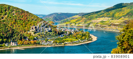 Reichenstein Castle in the Rhine Gorge, Germany Reichenstein Castle in the Rhine Gorge, Germany 83908901