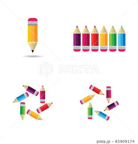 Color pencil vector illustration 83909174