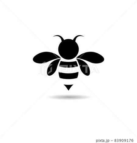 Bee logo vector icon illustration 83909176