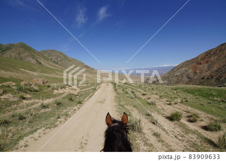 キルギス・コチコル近郊でのホーストレッキング 83909633