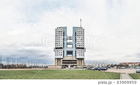 House of Soviets in Kaliningrad, an abandoned building in the architectural style of Soviet modernism 83909950