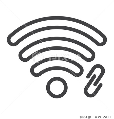 WiFi Hotspot line icon, web and mobile, internet sign vector graphics, a linear pattern on a white background, eps 10. WiFi Hotspot line icon, web and mobile, internet sign vector graphics, a linear pattern on a white background, eps 10. 83912811
