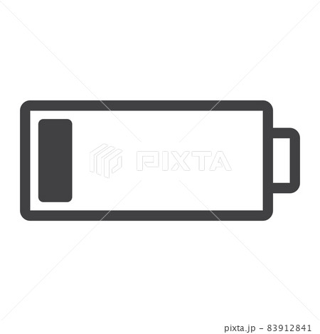 Low battery line icon, web and mobile, energy sign vector graphics, a linear pattern on a white background, eps 10. 83912841
