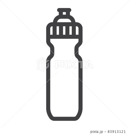 Sports water bottle line icon, fitness and sport, hydro flask sign vector graphics, a linear pattern on a white background, eps 10. Sports water bottle line icon, fitness and sport, hydro flask sign vector graphics, a linear pattern on a white background, eps 10. 83913121