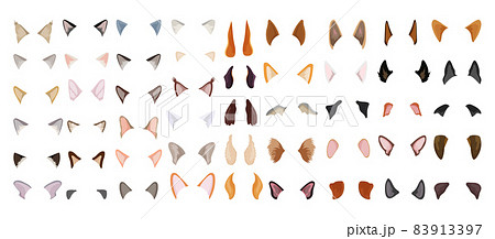 Set of Dog and Cat Ears Set of Dog and Cat Ears 83913397
