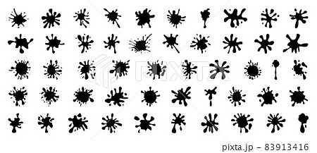 Set of Blots and Splashes 83913416