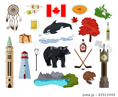 Set of Canada Associative Illustrations 83913449