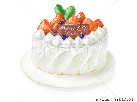 手描きのクリスマスケーキ 手描きのクリスマスケーキ 83913551