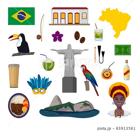 Set of Brazilian Associative Illustrations 83913561