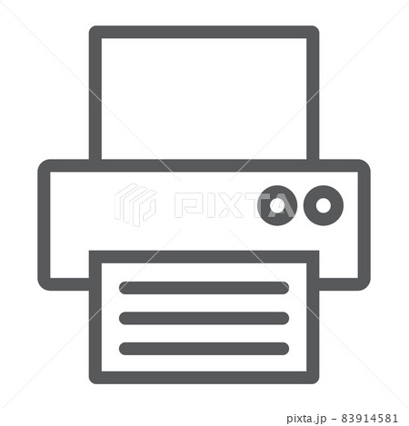 Fax line icon, office and document, printer sign, vector graphics, a linear pattern on a white background, eps 10. 83914581