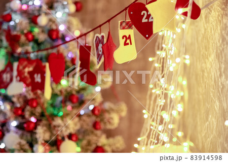 Blurred lights of holiday bulbs or sparklers Blurred lights of holiday bulbs or sparklers 83914598