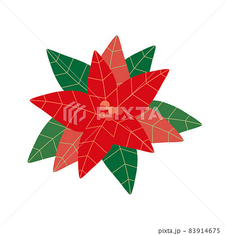 Vector poinsettia, christmas star 83914675
