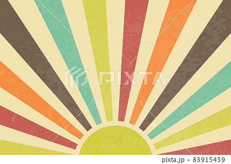 Retro sunset background. Vintage wallpaper. Vector grunge retro sunrise art 83915459