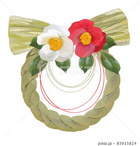 正月しめ縄_リアルタッチ_正方形 83915824