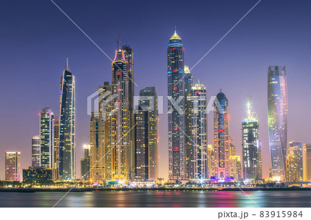 Dubai Marina bay view from Palm Jumeirah, UAE Dubai Marina bay view from Palm Jumeirah, UAE 83915984