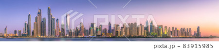 Dubai Marina bay view from Palm Jumeirah, UAE Dubai Marina bay view from Palm Jumeirah, UAE 83915985