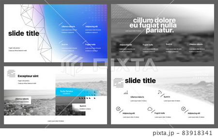 Presentation templates. Composition of geometric shapes and clipping masks to decorate your presentation or project. Minimalist design, easy to edit Presentation templates. Composition of geometric shapes and clipping masks to decorate your presentation or project. Minimalist design, easy to edit 83918341