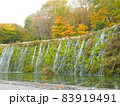 紅葉と滝 83919491