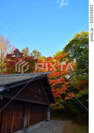 紅葉期の旧島松駅逓所（内外観） 83920803