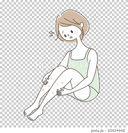 足の皮膚トラブルに悩む女性 83924448