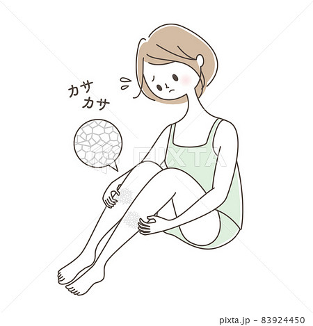 乾燥して肌がカサカサになり悩む女性 乾燥して肌がカサカサになり悩む女性 83924450