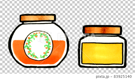 罐子裡的蜂蜜，可愛而簡單的手繪插圖 83925140